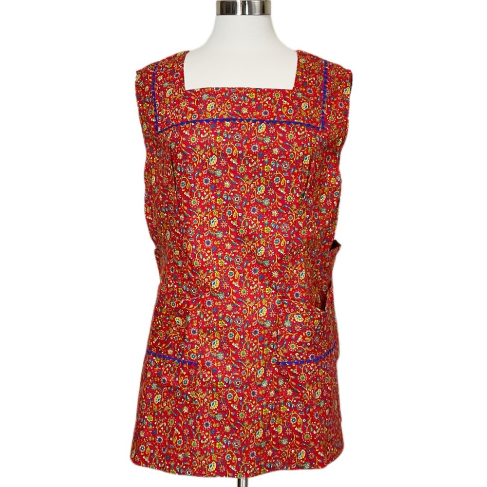 Vintage Ditzy Floral Pinafore Apron with Pockets